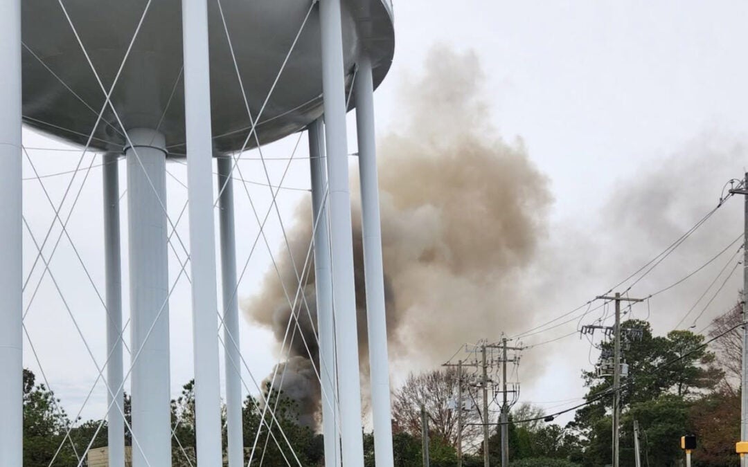 This witness photo shows smoke coming from the Augusta National Golf Club on Monday, Dec. 1. Submitted photo