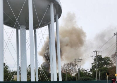 This witness photo shows smoke coming from the Augusta National Golf Club on Monday, Dec. 1. Submitted photo