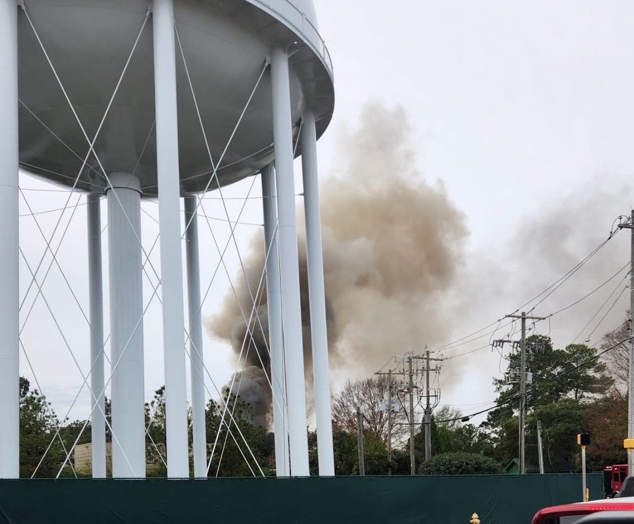 This witness photo shows smoke coming from the Augusta National Golf Club on Monday, Dec. 1. Submitted photo