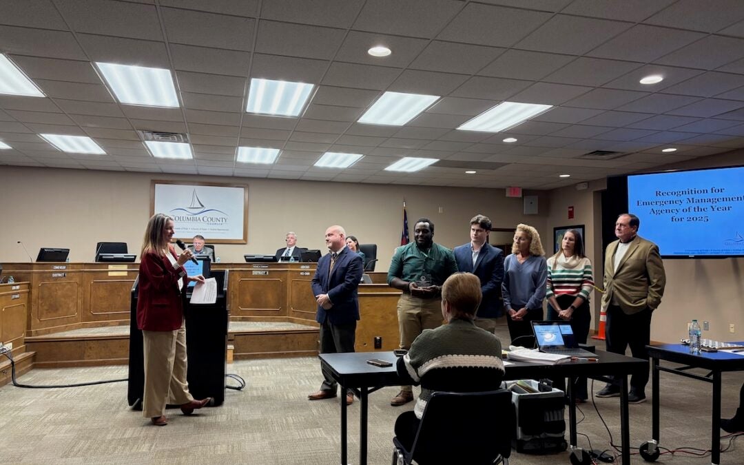 Members of Columbia County EMA were recognized for being named the 2025 EMA of the Year. Staff photo by Stephanie Hill