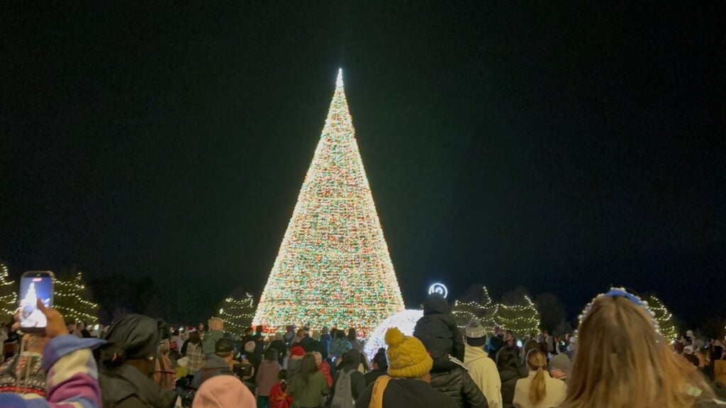 Columbia County held its Christmas tree lighting on Thursday, Dec. 4. Staff photo by Stephanie Hill
