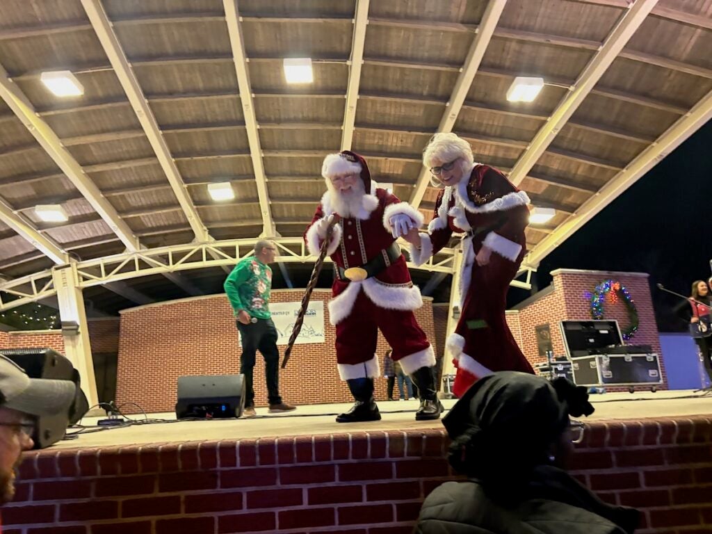 Santa and Mrs. Claus made an appearance at the Columbia County Christmas tree lighting. Staff photo by Stephanie Hill