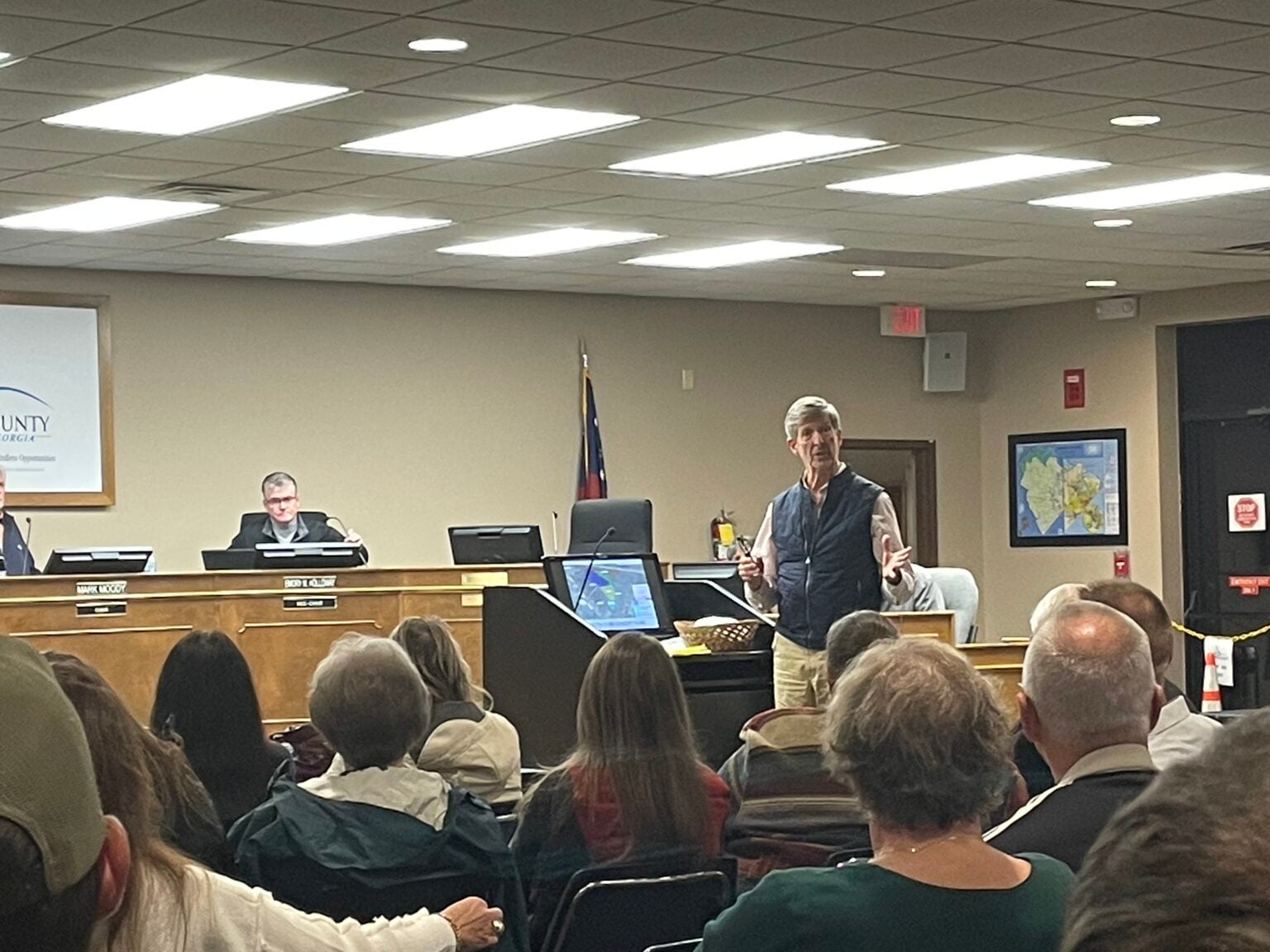 Residents spoke at the Columbia County Planning Commission meeting on Thursday to oppose a proposed quarry. Staff photo by Skyler Andrews