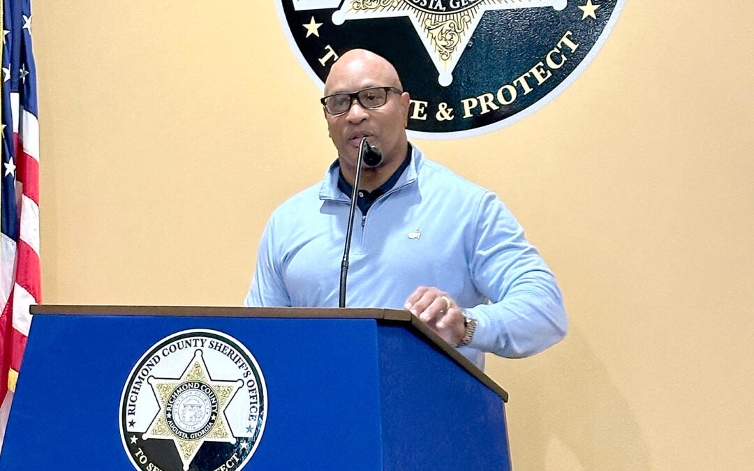 Richmond County Sheriff Eugene Brantley announced Tuesday the suspension of two deputies after a use-of-force incident during the arrest of a suspected gang leader Dec. 16. Staff photo by Susan McCord