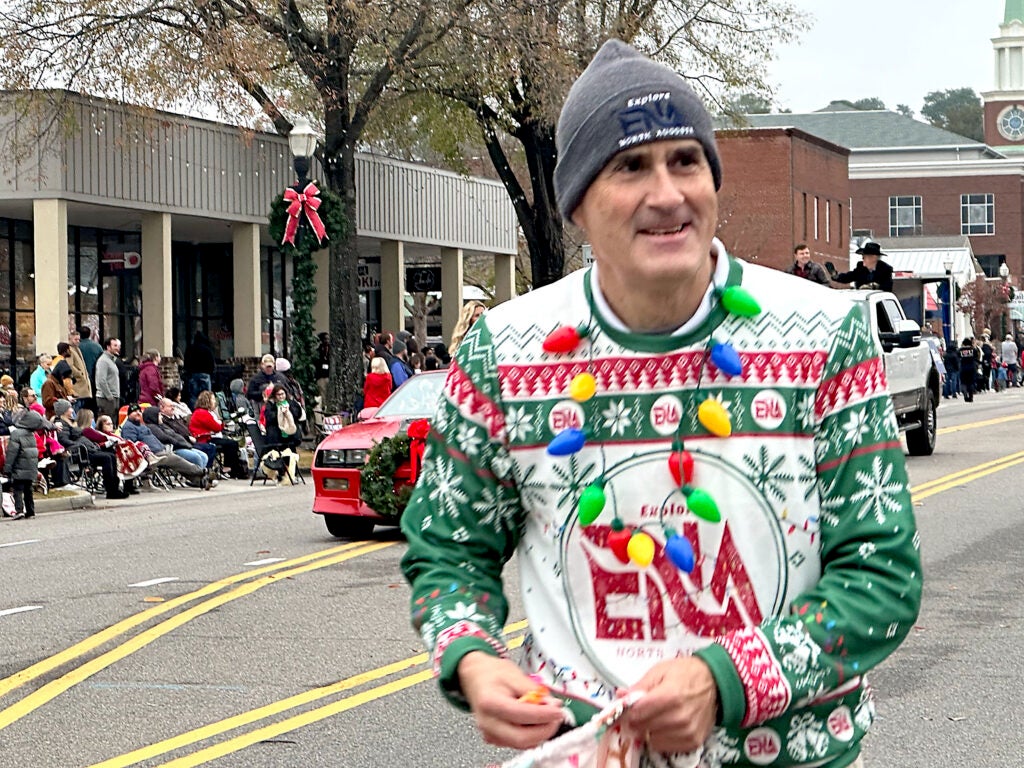 North Augusta officials decked out Sunday for the city's annual Christmas parade. Staff photo by Susan McCord