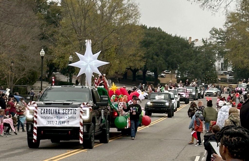 Numerous area businesses had entries in the North Augusta Christmas Parade. Staff photo by Susan McCord