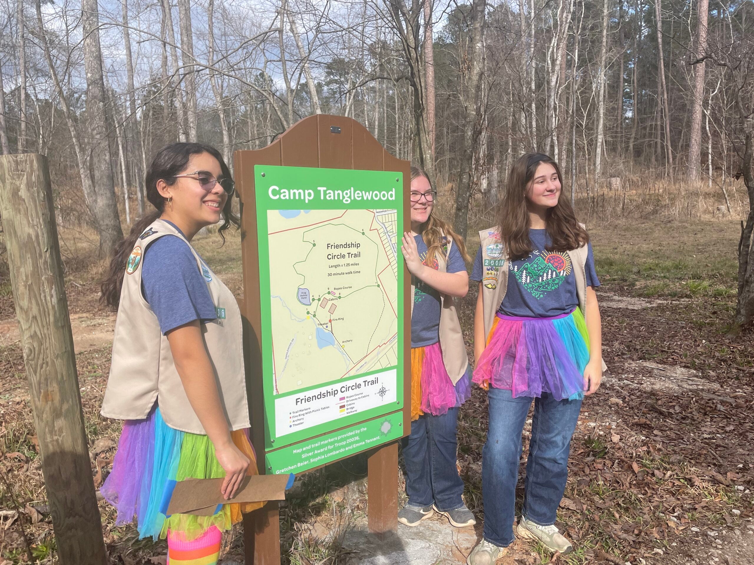 Local Girl Scouts celebrate restored hiking trail at Camp Tanglewood ...