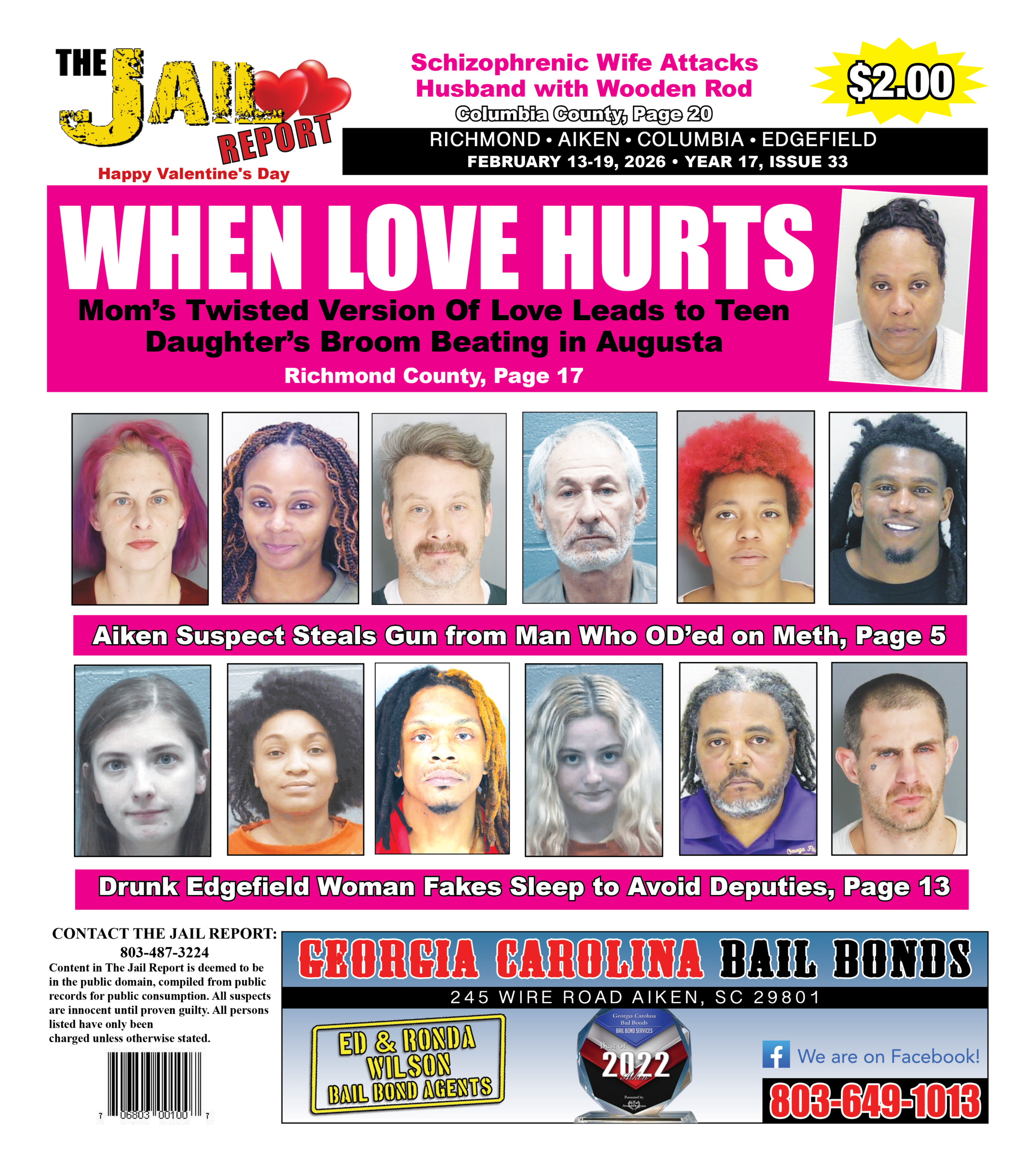 Jail Report: February 13th - The Augusta Press