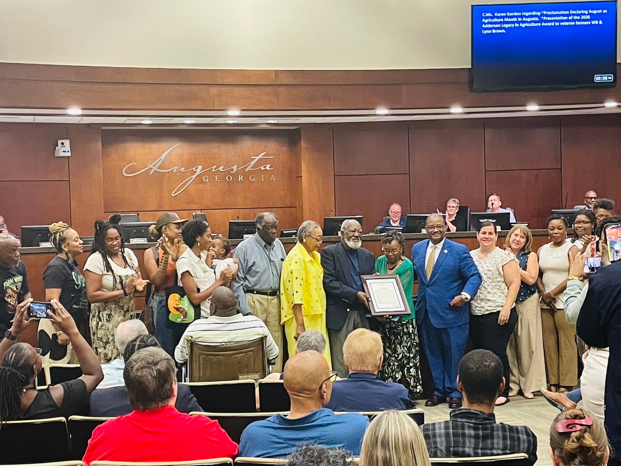 Brown's Place Farm honored in proclamation of Augusta Agriculture Month
